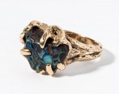 14 KARAT YELLOW GOLD AND BOULD