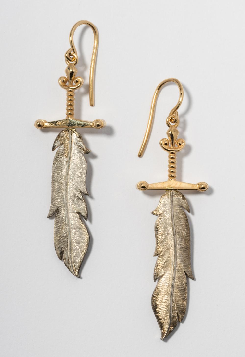 14 KARAT YELLOW GOLD AND STERLING