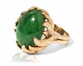 14 KARAT YELLOW GOLD AND NEPHR