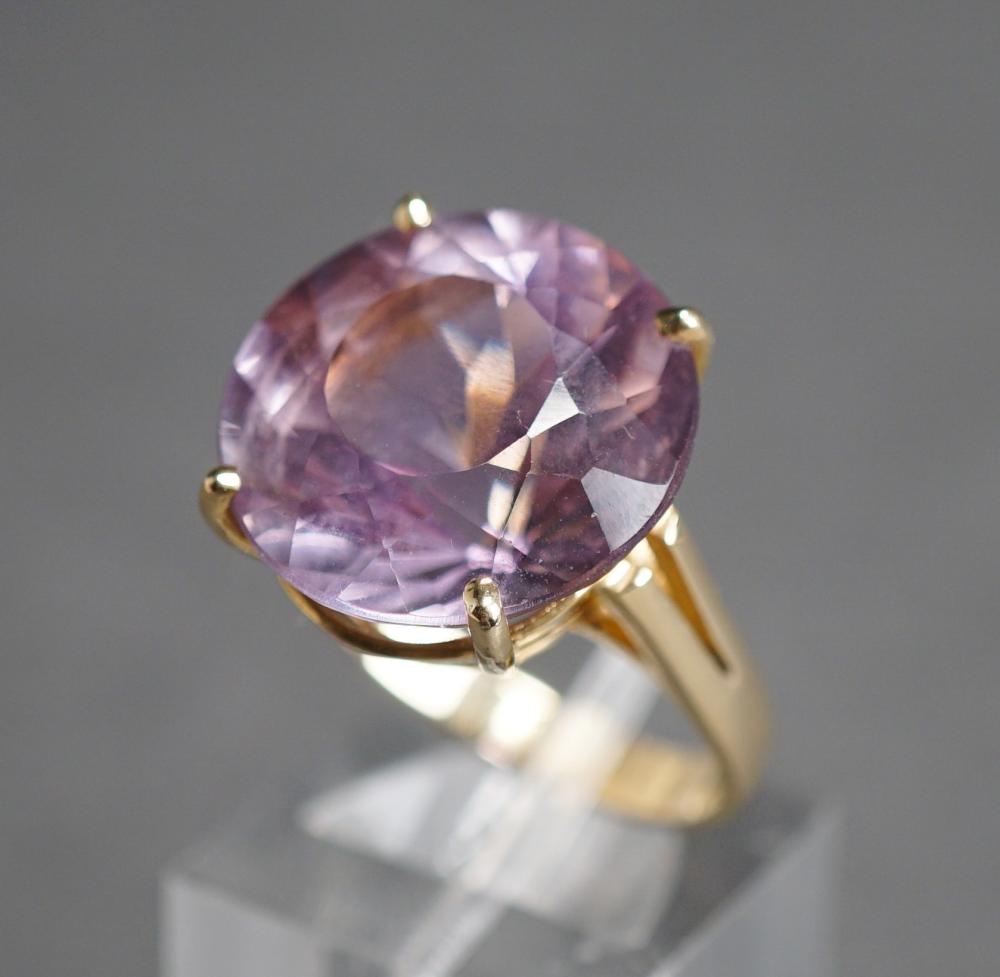 14-KARAT YELLOW-GOLD AND AMETHYST