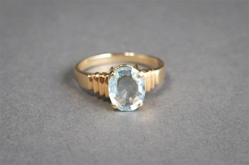 14-KARAT YELLOW-GOLD AND AQUAMARINE
