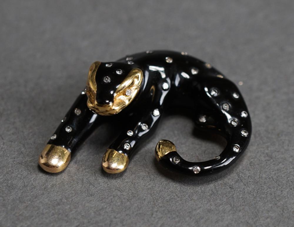 14-KARAT YELLOW-GOLD AND BLACK
