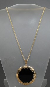 14-KARAT YELLOW-GOLD AND BLACK