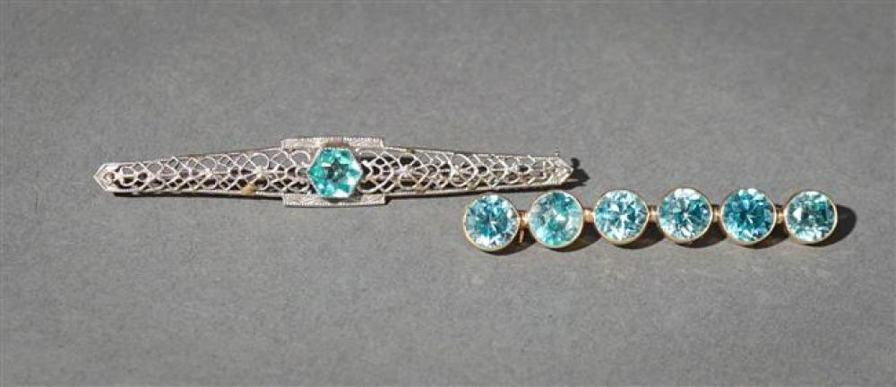 14-KARAT YELLOW-GOLD AND BLUE