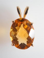 14-KARAT YELLOW-GOLD AND CITRI