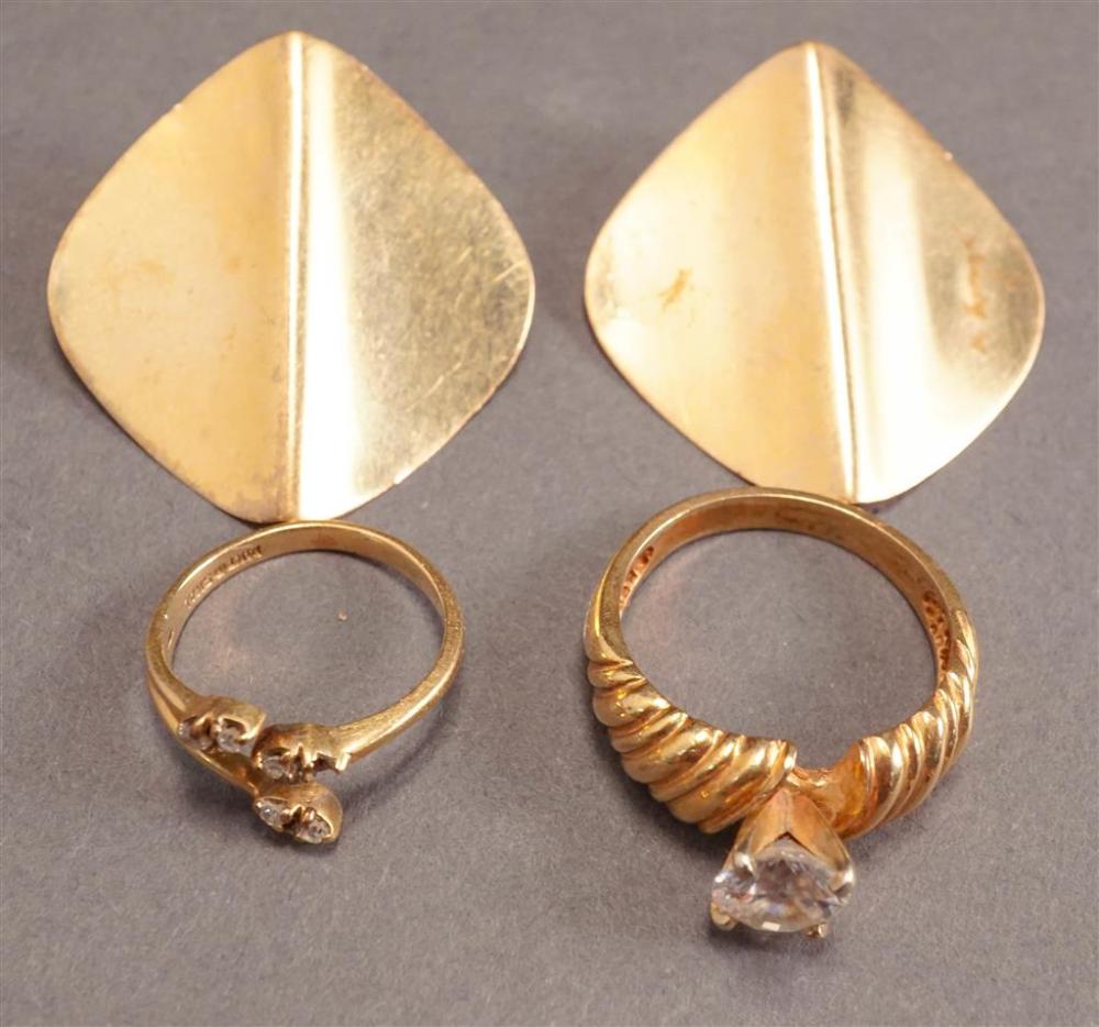 14-KARAT YELLOW-GOLD AND CUBIC