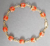 14-KARAT YELLOW-GOLD AND ENAME