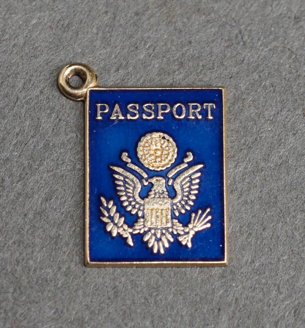 14-KARAT YELLOW-GOLD AND ENAMEL