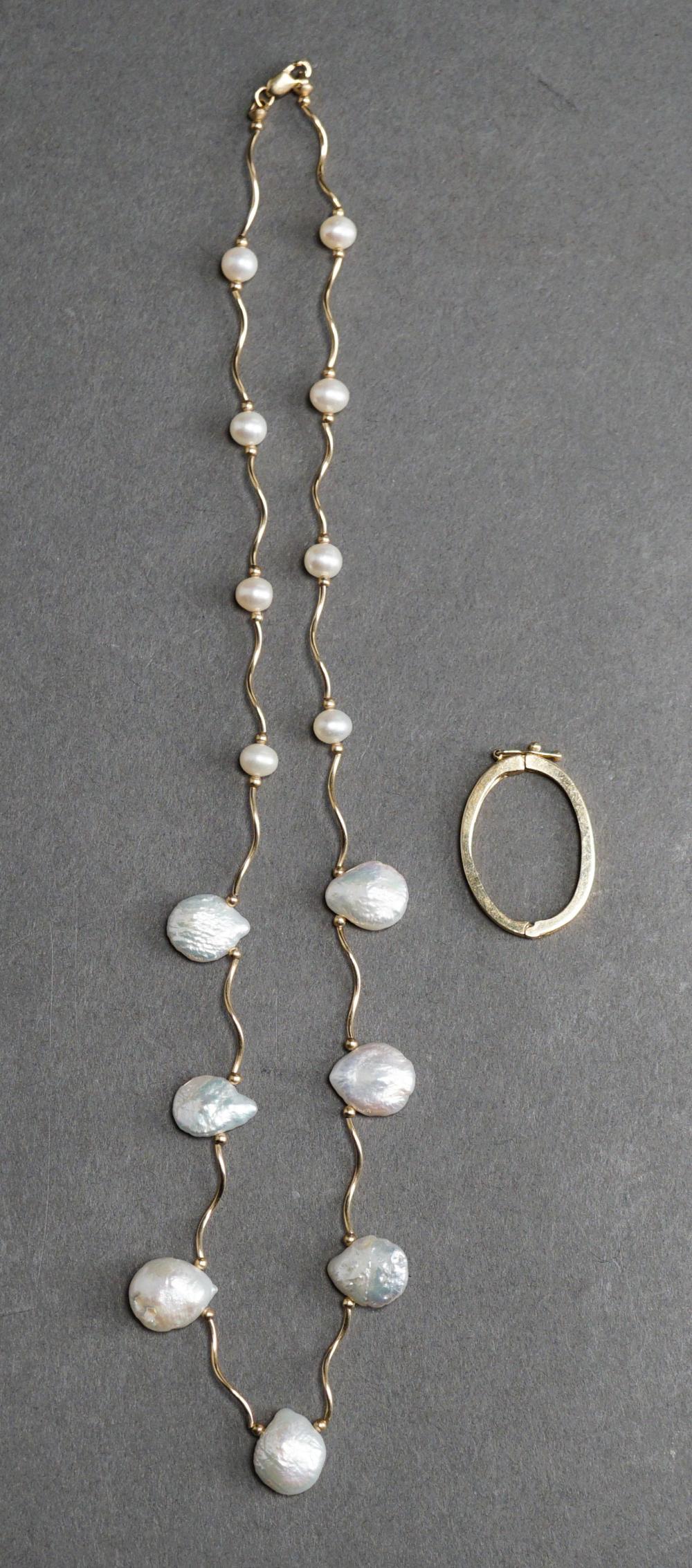 14-KARAT YELLOW-GOLD AND FRESHWATER
