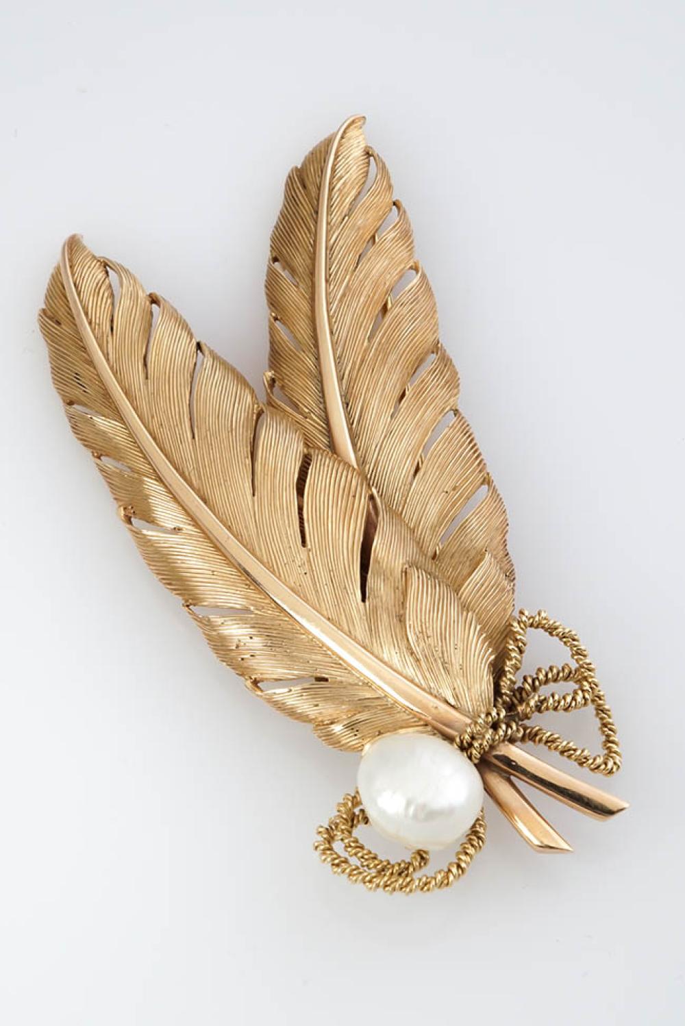 14-KARAT YELLOW-GOLD AND FRESHWATER