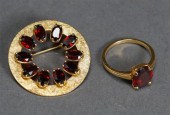 14-KARAT YELLOW-GOLD AND GARNE
