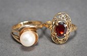 14-KARAT YELLOW-GOLD AND GARNE