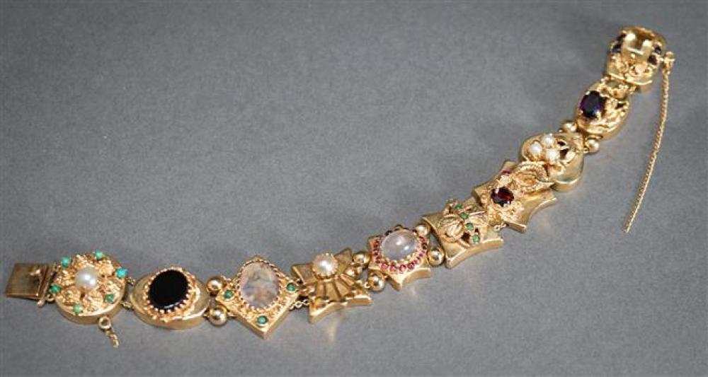 14-KARAT YELLOW-GOLD AND GEM SET
