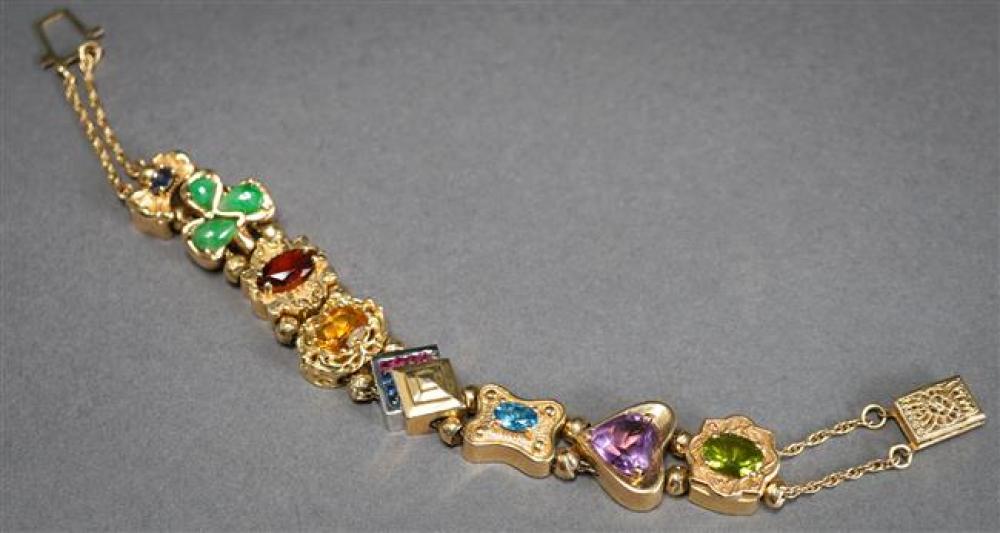 14-KARAT YELLOW-GOLD AND GEM SET