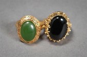 14-KARAT YELLOW-GOLD AND GREEN