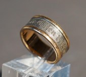 14-KARAT YELLOW-GOLD AND IRONW