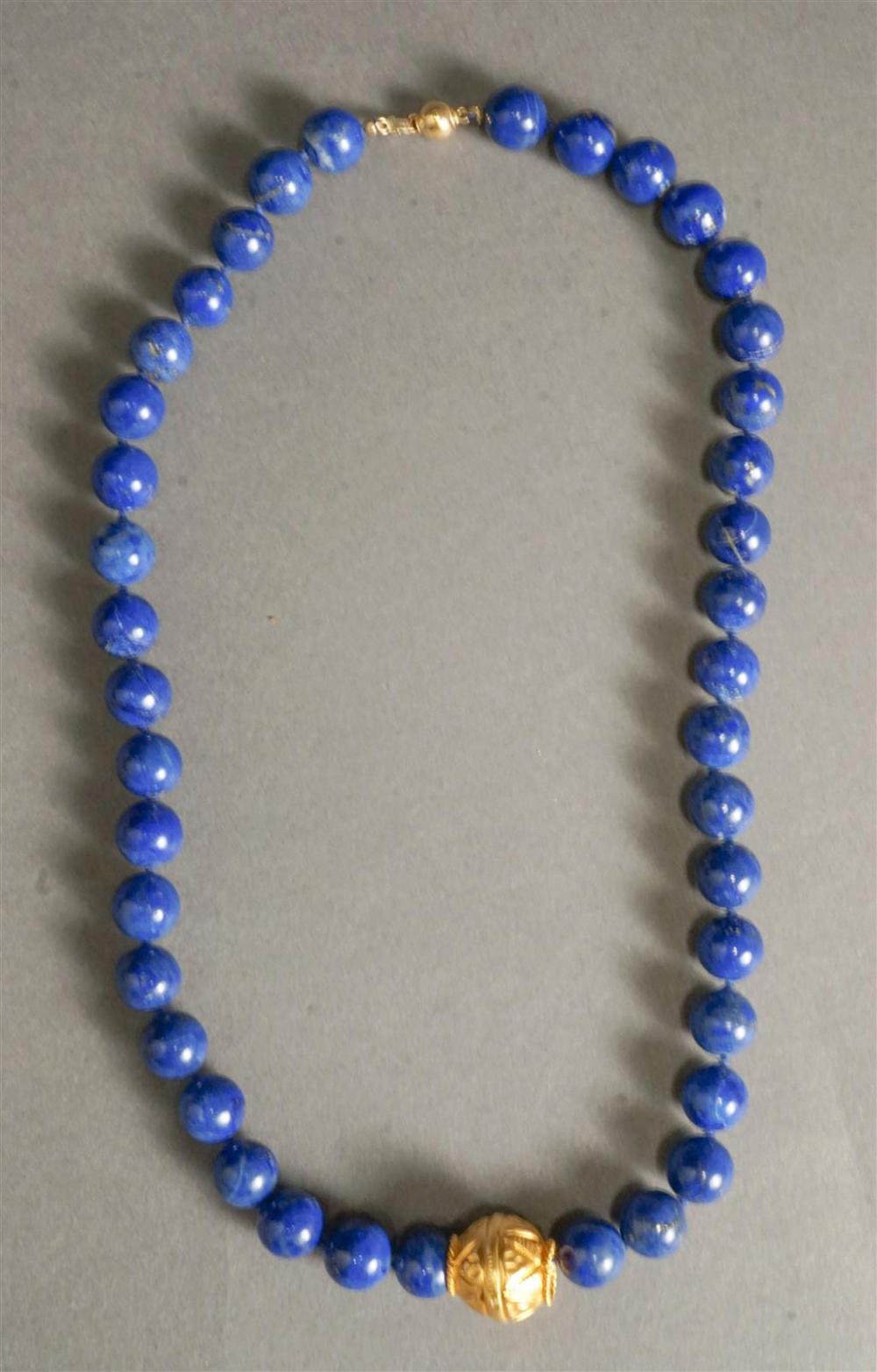 14-KARAT YELLOW-GOLD AND LAPIS