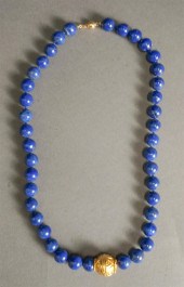 14-KARAT YELLOW-GOLD AND LAPIS