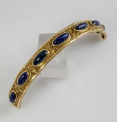 14-KARAT YELLOW-GOLD AND LAPIS