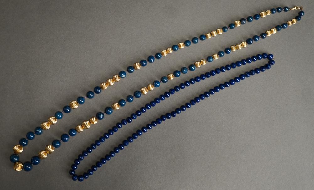 14-KARAT YELLOW-GOLD AND LAPIS
