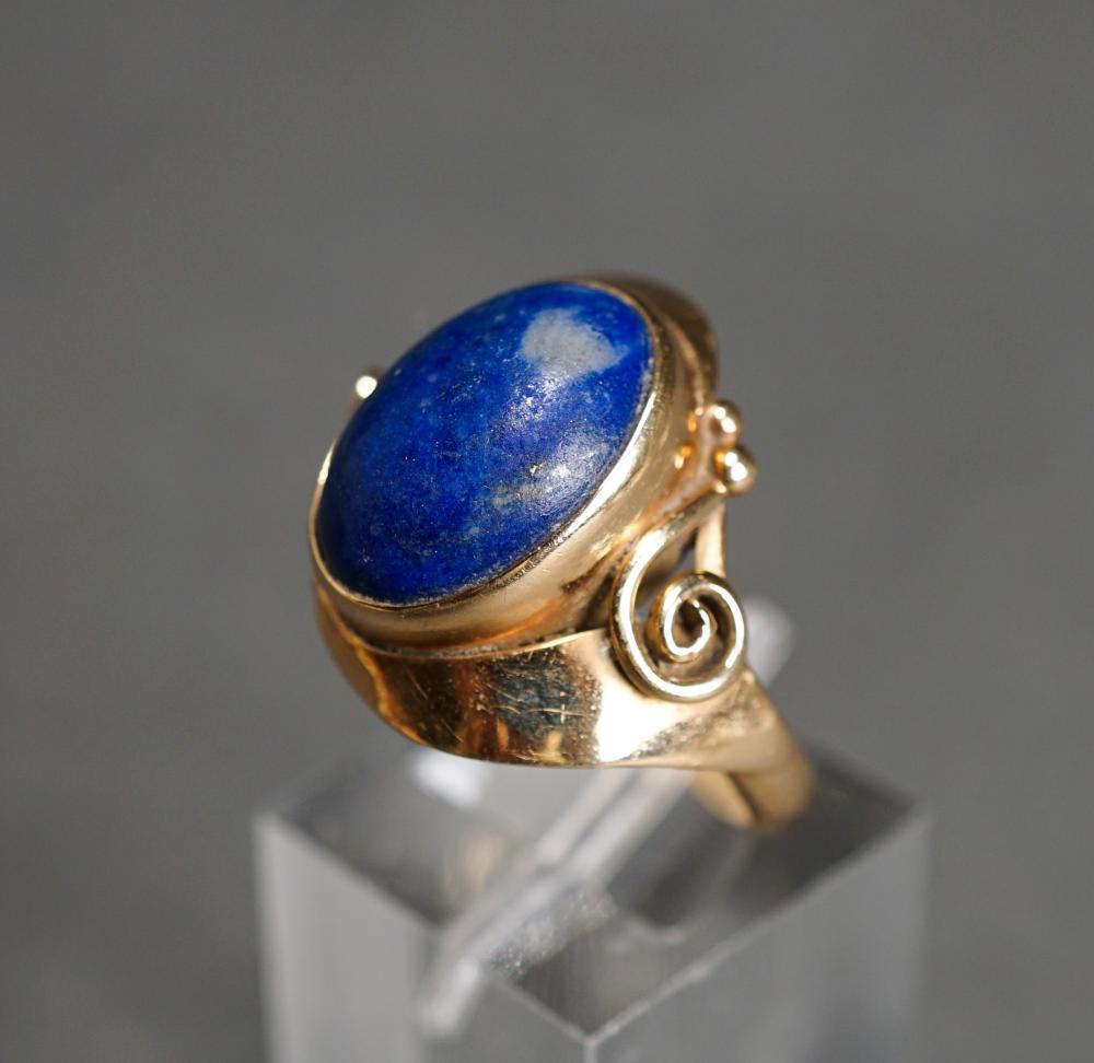 14-KARAT YELLOW-GOLD AND LAPIS