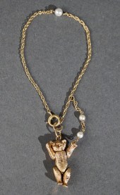 14-KARAT YELLOW-GOLD AND PEARL
