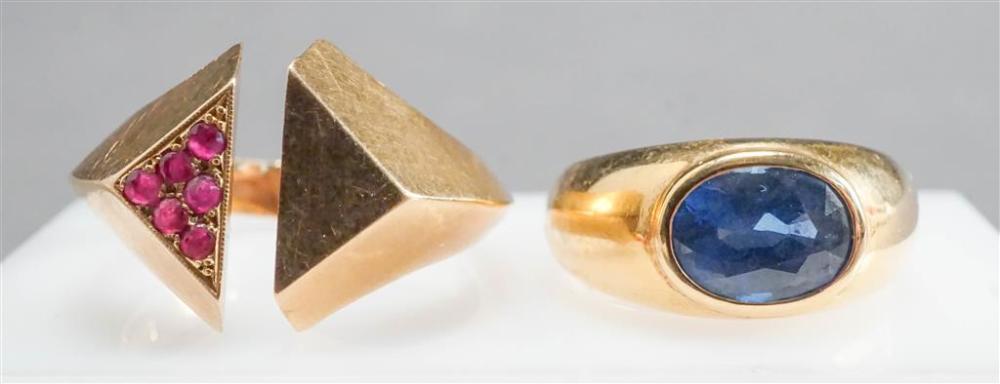 14-KARAT YELLOW-GOLD AND RUBY