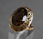 14-KARAT YELLOW-GOLD AND SMOKE