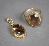 14-KARAT YELLOW-GOLD AND SMOKE