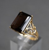 14-KARAT YELLOW-GOLD AND SMOKE