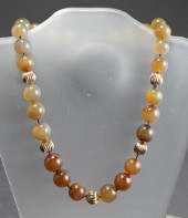 14-KARAT YELLOW-GOLD BEAD AND