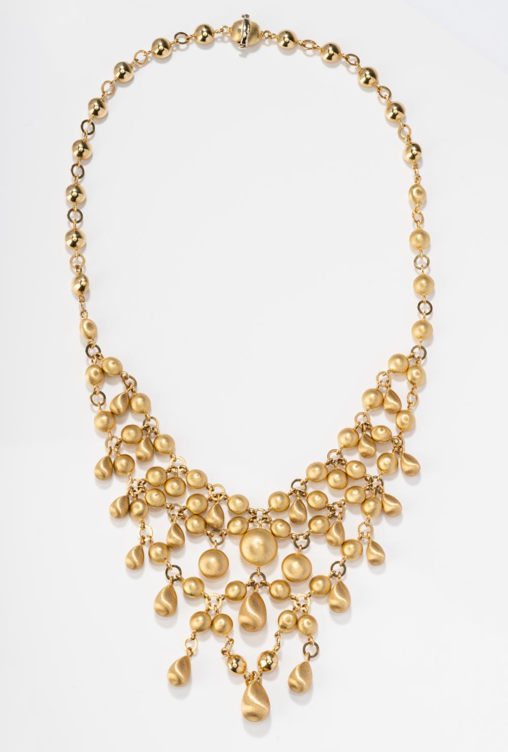 14 KARAT YELLOW GOLD BIB NECKLACE14