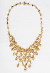 14 KARAT YELLOW GOLD BIB NECKL