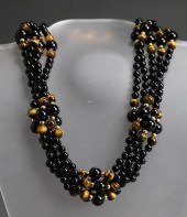 14-KARAT YELLOW-GOLD, BLACK ON