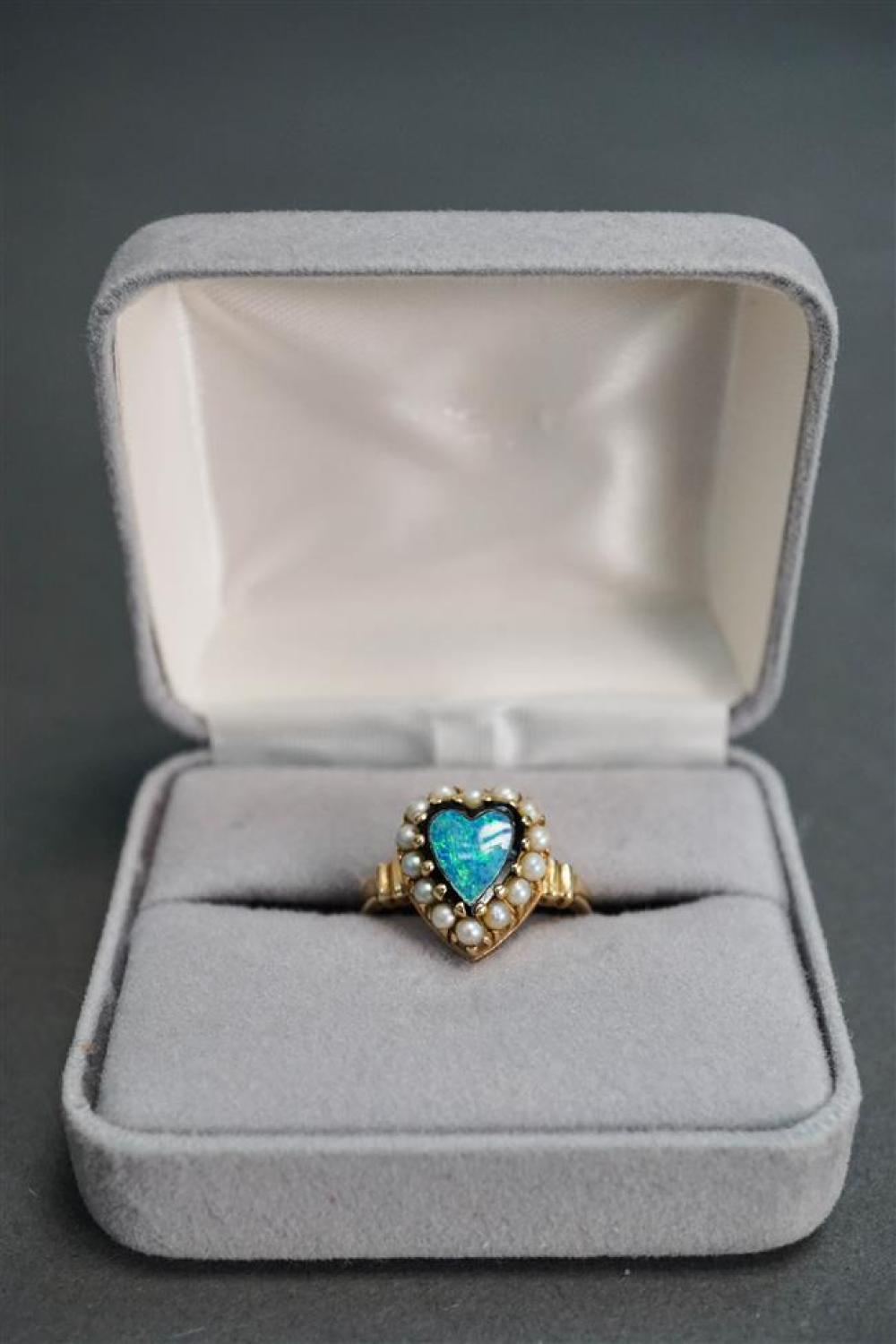 14-KARAT YELLOW-GOLD, BLACK OPAL