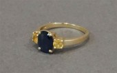 14-KARAT YELLOW-GOLD BLUE SAPP