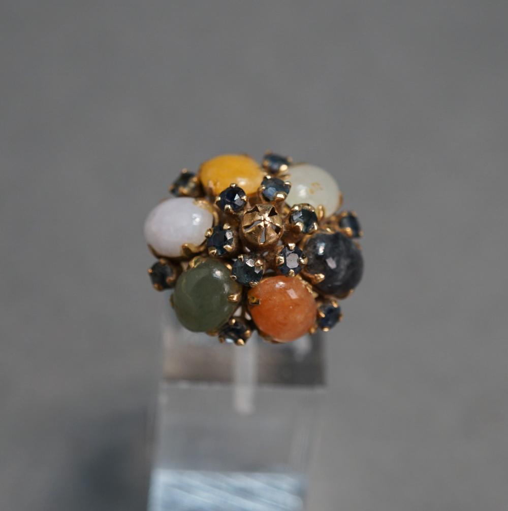 14-KARAT YELLOW-GOLD, BLUE SAPPHIRE