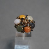14-KARAT YELLOW-GOLD, BLUE SAP