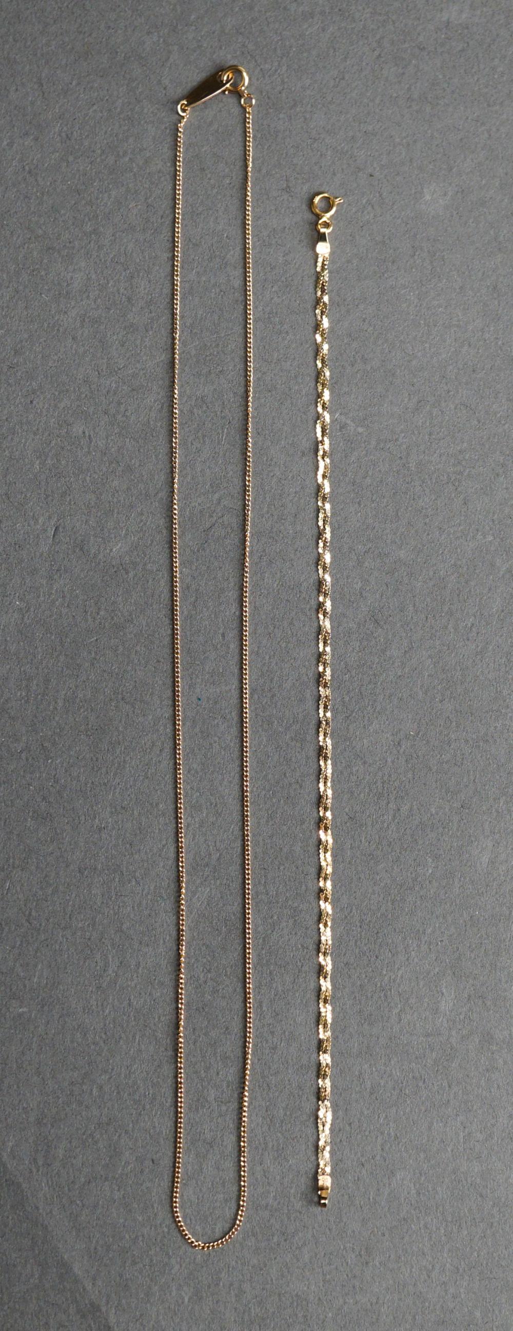 14-KARAT YELLOW-GOLD CHAIN AND A