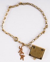 14 KARAT YELLOW GOLD CHARM BRA
