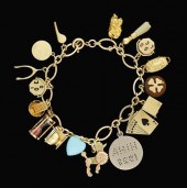 14 karat yellow gold charm bra