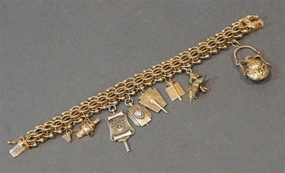 14-KARAT YELLOW-GOLD CHARM BRACELET