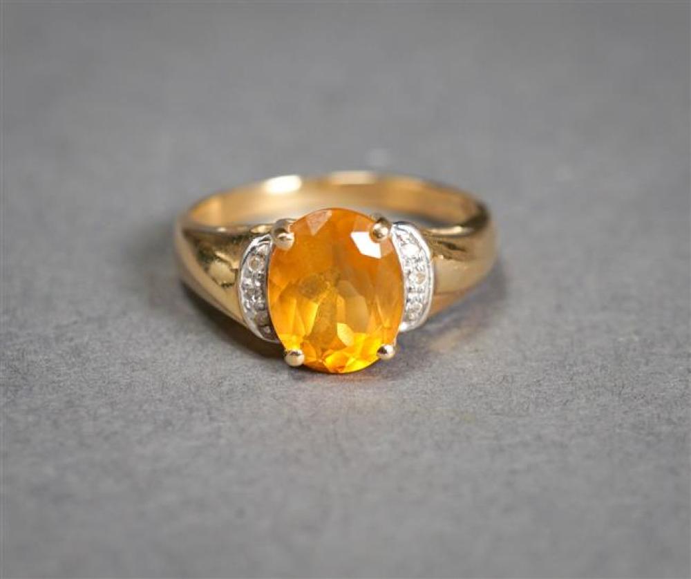 14-KARAT YELLOW-GOLD CITRINE AND
