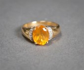 14-KARAT YELLOW-GOLD CITRINE A