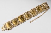 14 KARAT YELLOW GOLD COIN BRAC