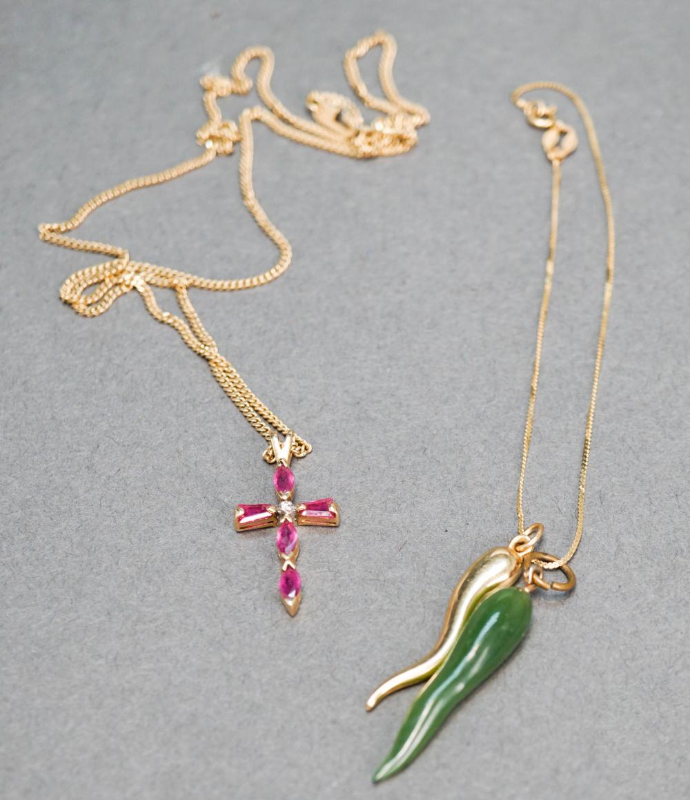 14-KARAT YELLOW-GOLD CRUCIFORM