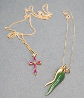 14-KARAT YELLOW-GOLD CRUCIFORM