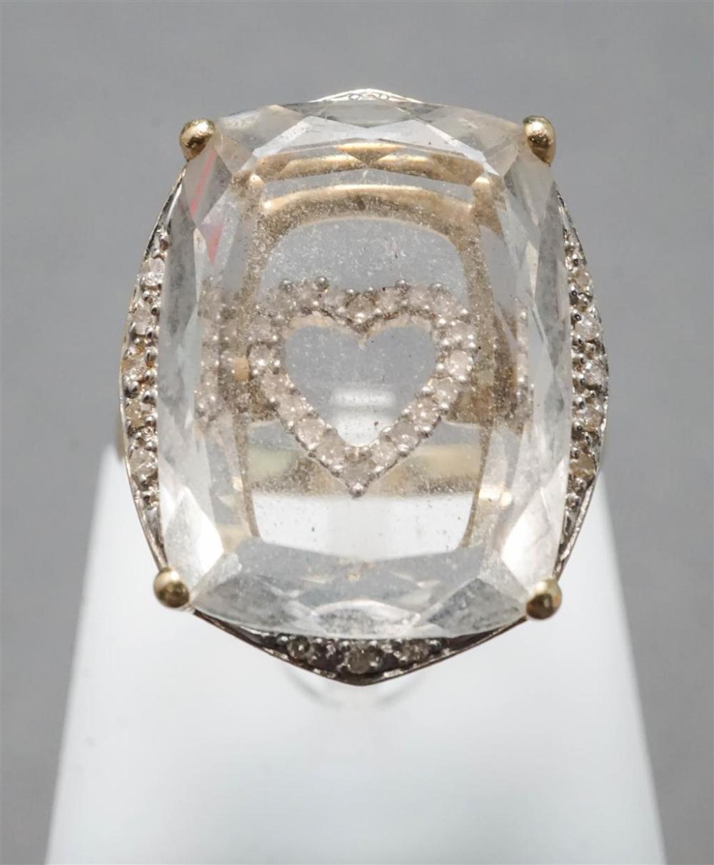 14-KARAT YELLOW-GOLD, CRYSTAL AND