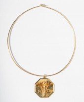 14 KARAT YELLOW GOLD DIAMOND P