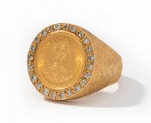 14 KARAT YELLOW GOLD, DIAMOND